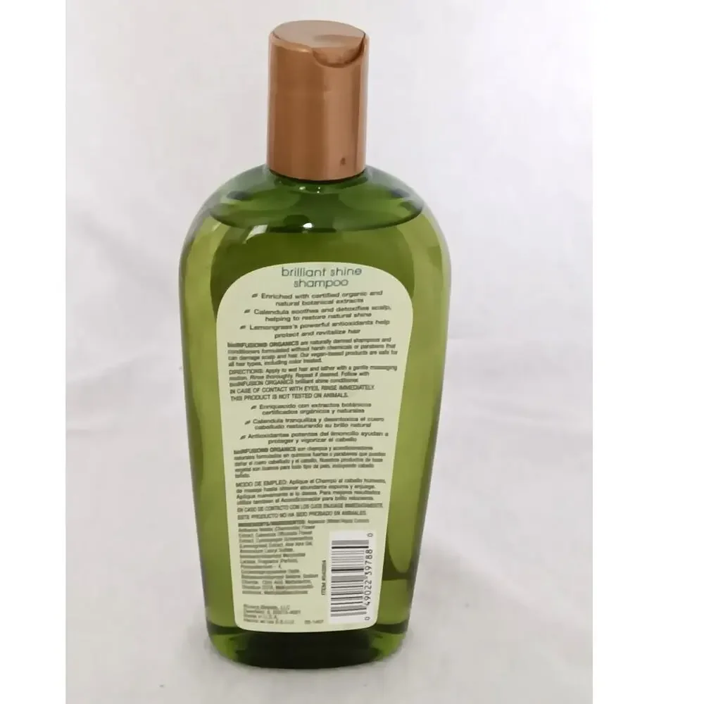 Bio Infusion Organics Brilliant Shine Shampoo Calendula Lemongrass 12 oz. NOS